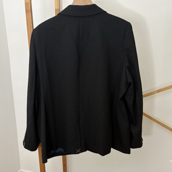 J.Crew Willa Italian City Wool Blazer Jacket Plus Size 20 Black BK020 - Picture 7 of 13